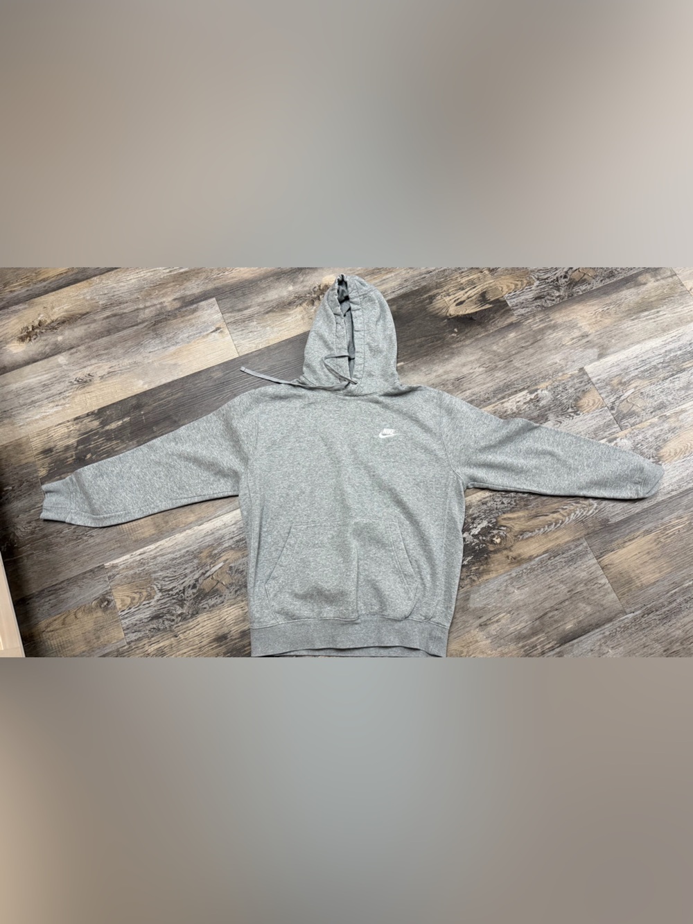 Nike Gray Pullover Hoodie with Small Swoosh